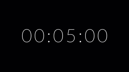From 0to 10 Seconds. Countdown Timer with digital numbers on white. 4k video - Powered by Adobe