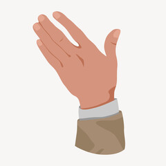 Businessman's hand gesture, aesthetic illustration vector