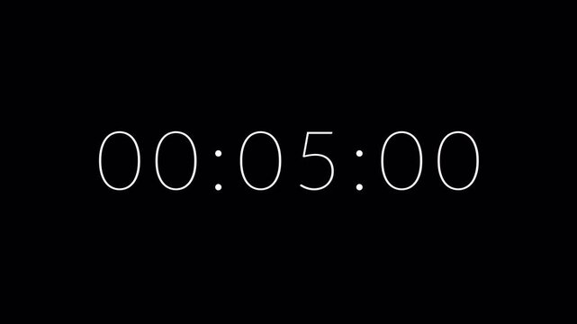 From 0to 10 Seconds. Countdown Timer with digital numbers on white. 4k video  - Powered by Adobe