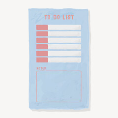 To do list, aesthetic stationery doodle collage element vector