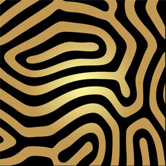 Golden modern style abstract design, maze pattern background. Vector seamless geometric pattern - striped design. Trendy digital background, endless golden texture.