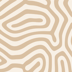 Linear design with biological shapes. Abstract vector illustration in gold.