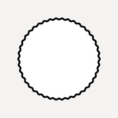 Starburst simple round badge vector