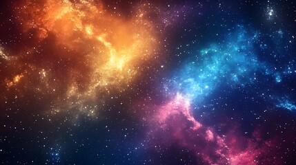 Fototapeta premium Colorful nebulae and stars in deep space.