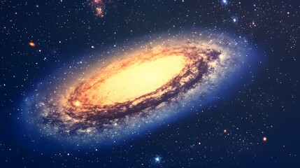 Spiral galaxy bathed in cosmic light.