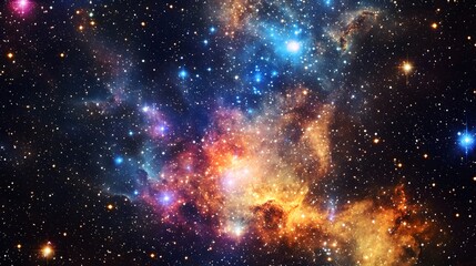 Fototapeta premium Colorful celestial nebula in deep space.