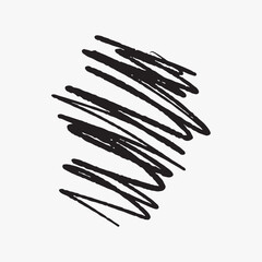 Abstract black scribble illustration vector