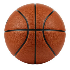 Classic orange basketball isolated on transparent background
