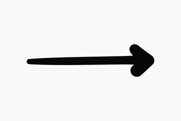 Simple black arrow pointing right illustration vector