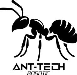 Robotic ant, Metallic insect Robotic, futuristic design, isolated cybernetic ant with glowing accents, robotic insect concept for futuristic