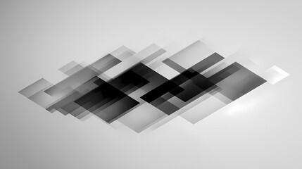 Graphic sequence of overlapping rhombus tiles arranged diagonally in layered motion