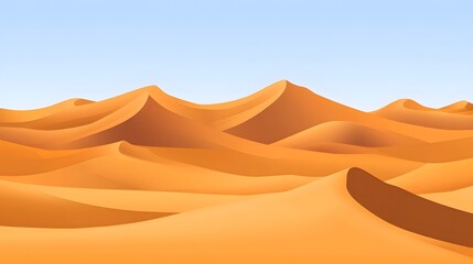 Desert dunes under a clear sky.