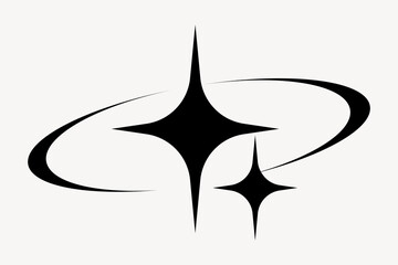 Fototapeta premium Minimalist sparkle line art illustration vector
