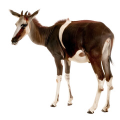 Obraz premium Okapi full body isolate on transparent background