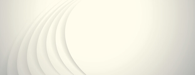 A minimalist white background with a soft gradient and subtle curved lines. The white background adds a clean, modern touch to the background. Abstract minimal curved layered texture background vector