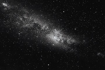 Obraz premium Starry sky background, black night sky full of stars, glowing stars in the dark space, starry background, dark night, stars in the distance, starlight, dark background with a black glow, night sky. 