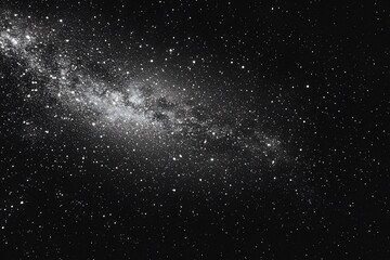 Obraz premium Starry sky background, black night sky full of stars, glowing stars in the dark space, starry background, dark night, stars in the distance, starlight, dark background with a black glow, night sky. 