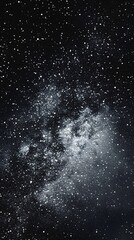 Obraz premium Starry sky background, black night sky full of stars, glowing stars in the dark space, starry background, dark night, stars in the distance, starlight, dark background with a black glow, night sky. 