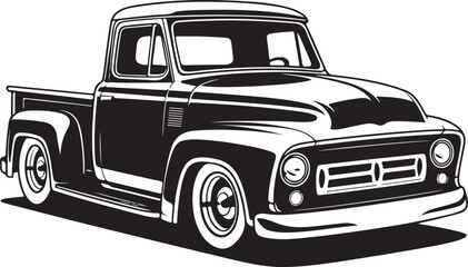 old truck isolated on white