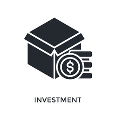 Investment Icon Glyph Style. Vector Illustration For Graphic Design