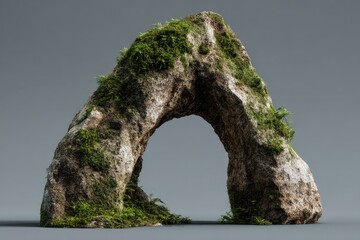 Stone archway, overgrown with moss