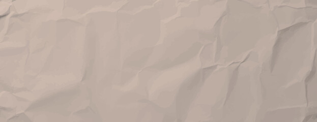 Beige crumpled paper background with a textured, wrinkled style. The beige background adds a soft, organic feel. Paper texture background vector. Beige background.