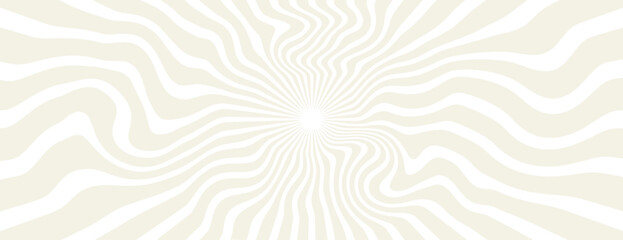 Obraz premium Wavy beige background with a beige and white pattern. The background features a hypnotic, swirling texture with beige and white lines. Psychedelic pattern background vector. Beige background.