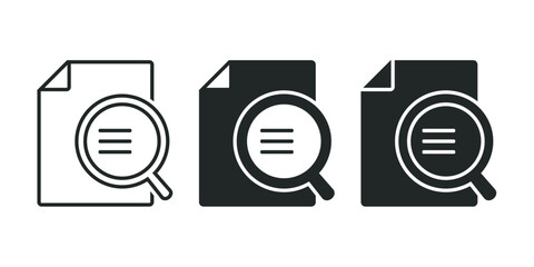 Document overview icon. Illustration vector