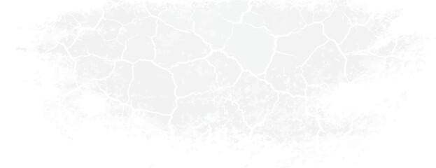 White cracked texture background, featuring a distressed, grunge style. The white background adds a vintage, rustic feel. Dry cracked soil texture background. White background vector.