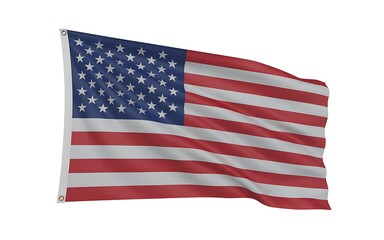Fototapeta premium American flag isolated on white background