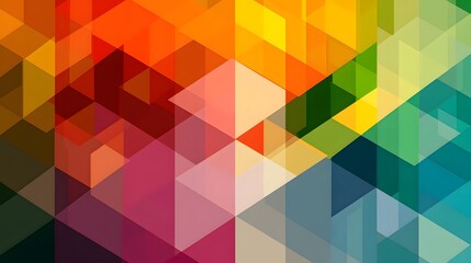 Obraz premium Colorful geometric pattern of overlapping triangles.