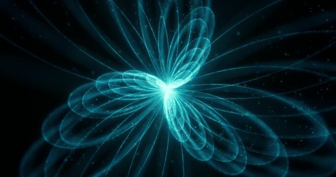 Blue particle spiral