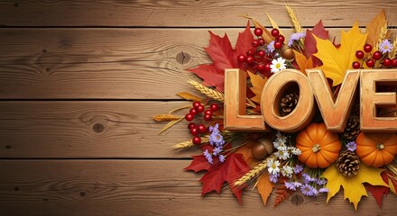 Heart Shaped Autumnal Arrangement