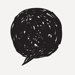 Abstract scribble speech bubble vector