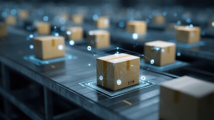 An advanced warehouse system with interconnected smart storage units data driven logistics and technology enabled delivery solutions to optimize efficiency and responsiveness in the supply chain