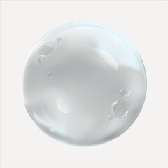 Transparent soap bubble floating gently vector