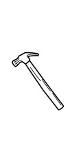 hammer illustration isolated on white