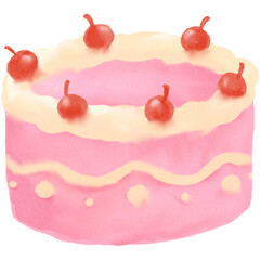 Watercolor birthday element