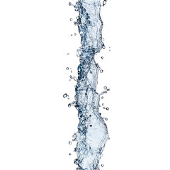 Vertical water stream in motion