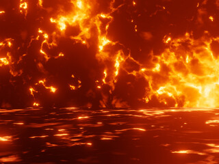 3D Abstract flame. Fire background