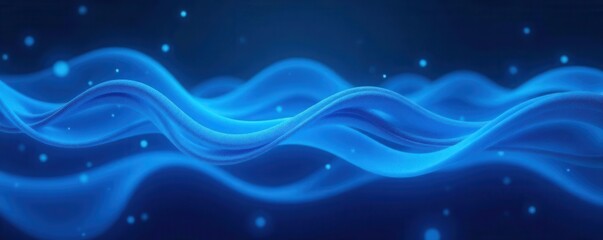 Fototapeta premium Intertwined blue lines creating an ethereal, flowing backdrop , illustration, art, wave
