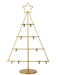 Triangle steel frame pyramid with star top cut out isolated transparent background