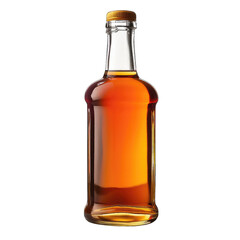 Amber liquid in glass bottle