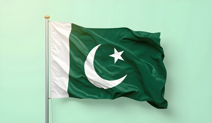 pakistani flag for national Day or Independence Day of pakistan, august 14th 1947