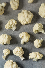White Organic Raw Cauliflower Head