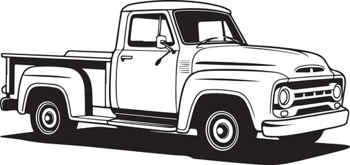 old truck isolated