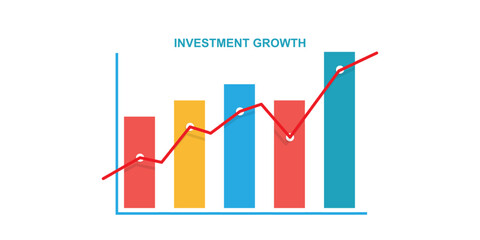 Investment Growth and Financial Success Concept Illustration.

