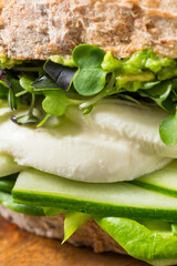 Healthy Organic Vegetarian Green Goddess Sandwich