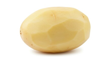 Peeled Potato Isolated on White Background: Culinary Ingredient, Freshness, Food Photography.