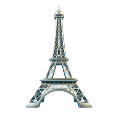 3D illustration icon of Eiffel Tower, Paris, France